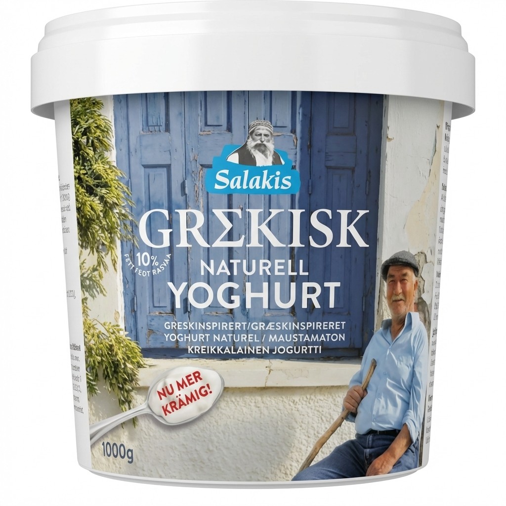 Greskisk Naturell Yoghurt 1000g Salakis