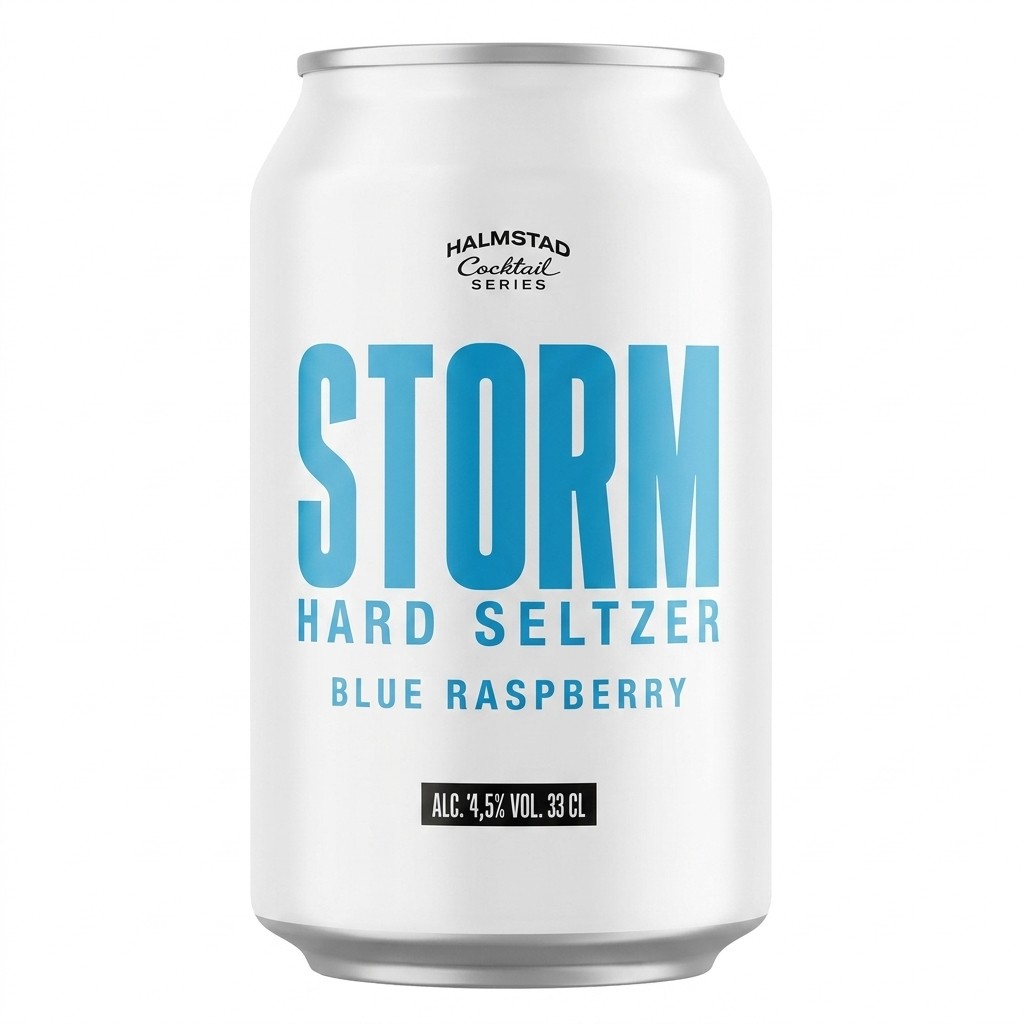 Storm Hard Seltzer Blue Raspberry 33cl Halmstad
