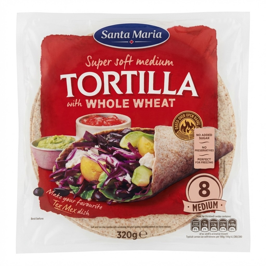 Santa Maria Tortilla with Whole Wheat 320g