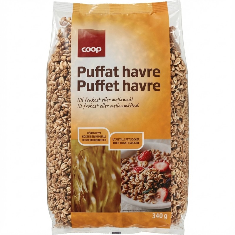 Puffet havre 340g Coop
