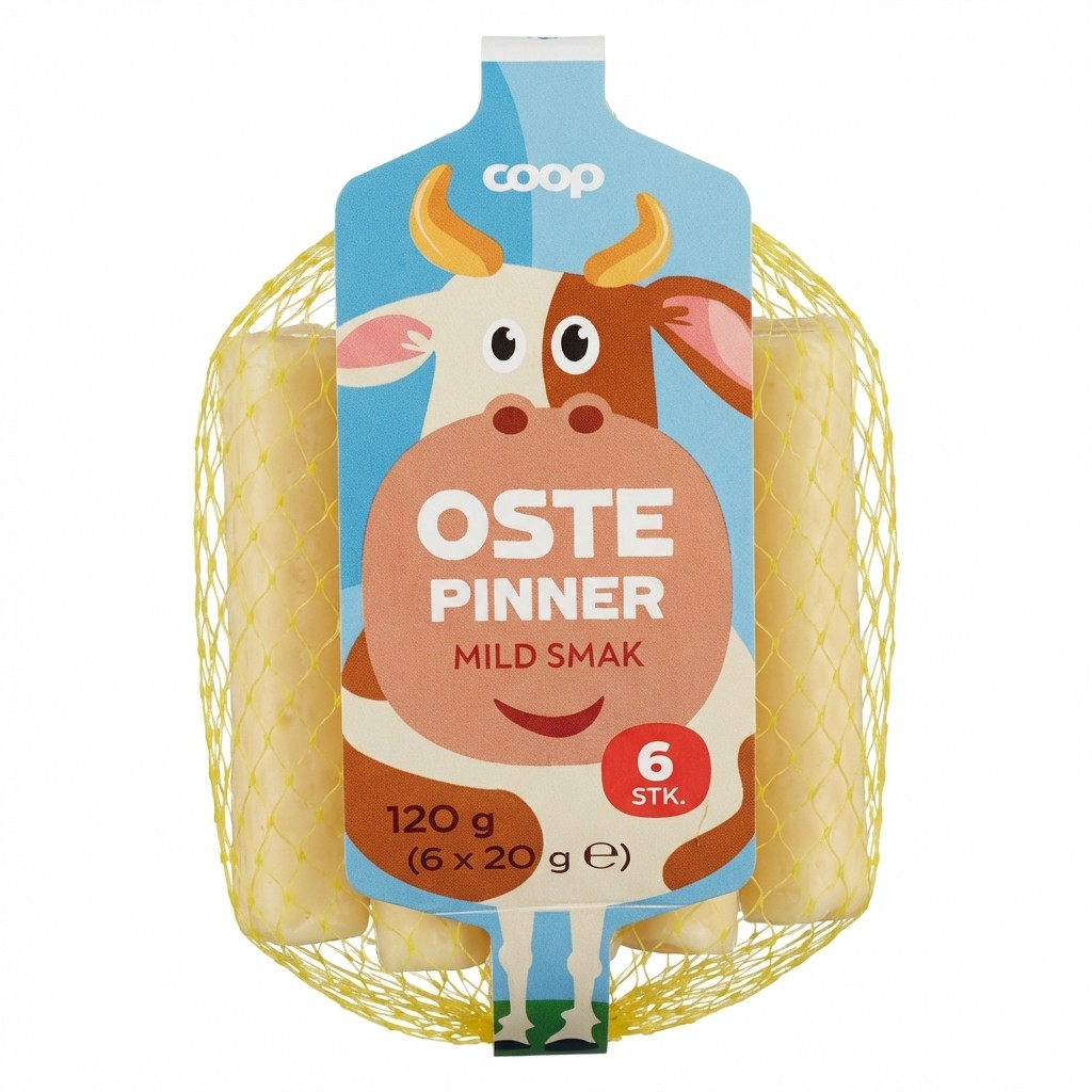 Ostepinner Mild Smak 120g Coop