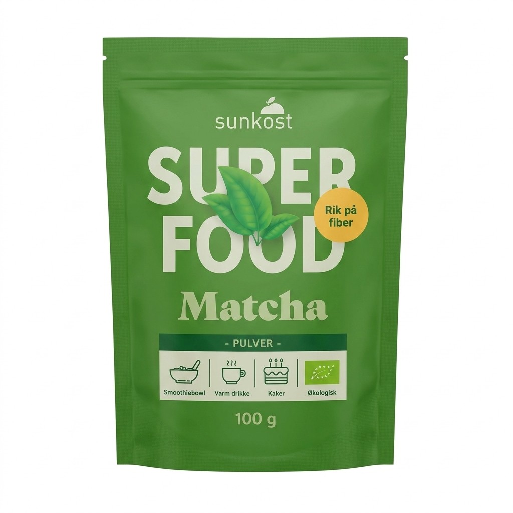 Superfood Matcha Pulver 100g Sunkost