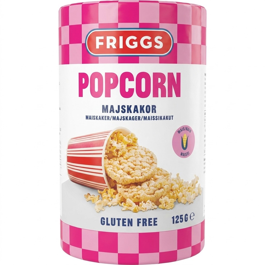 Popcorn Majskakor 125g Friggs