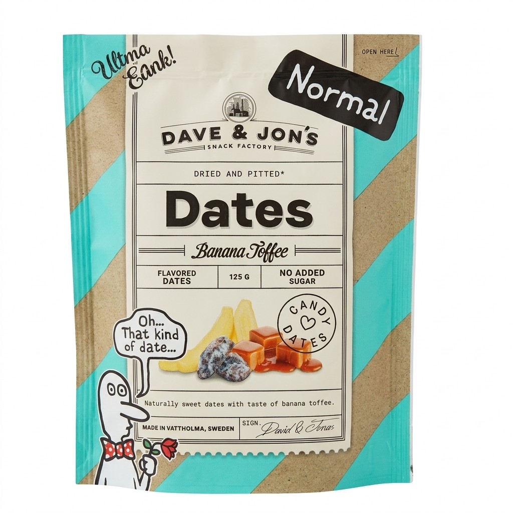 Dates Banana Toffee 125g Dave & Jon's