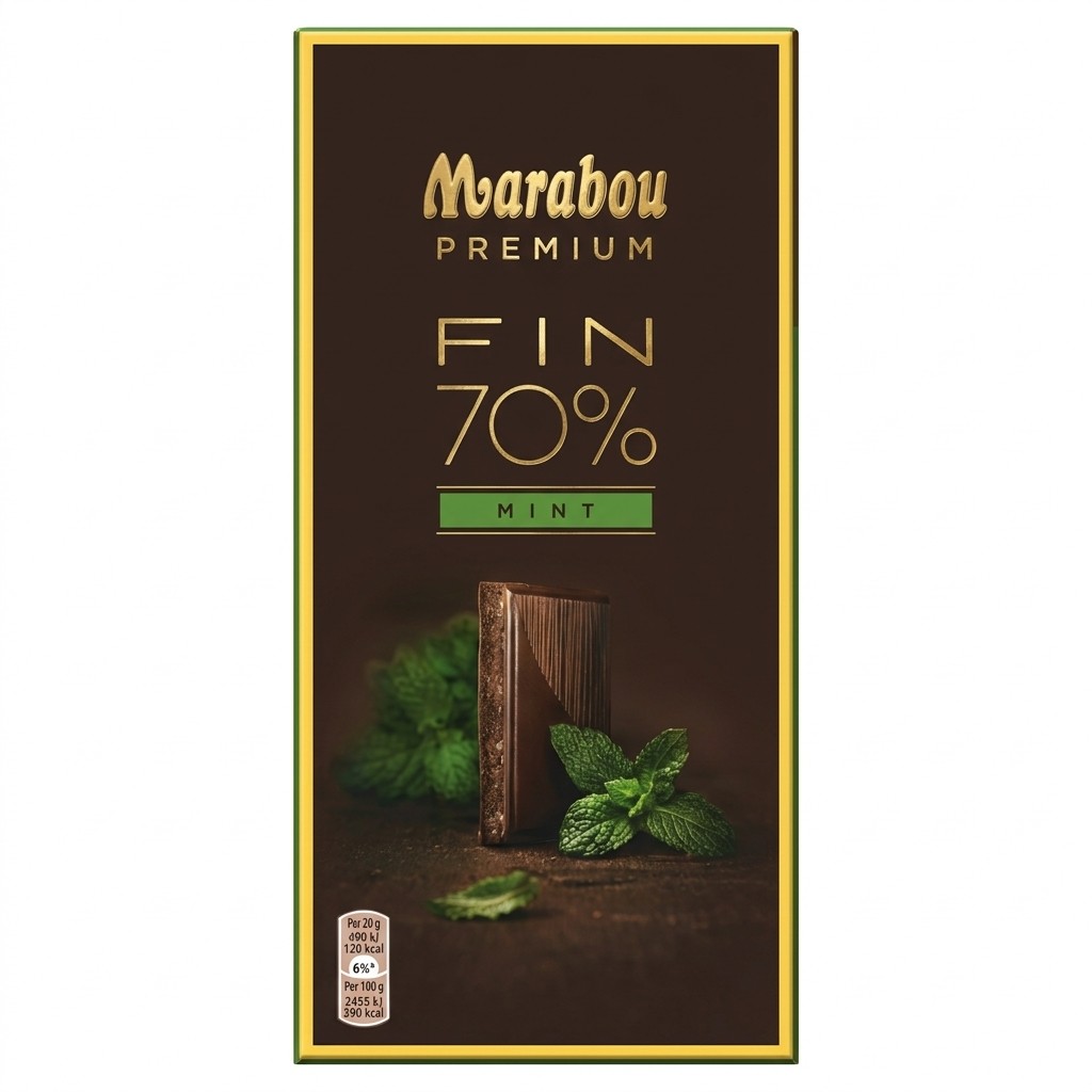 Mørk sjokolade med mint 100g Marabou Premium
