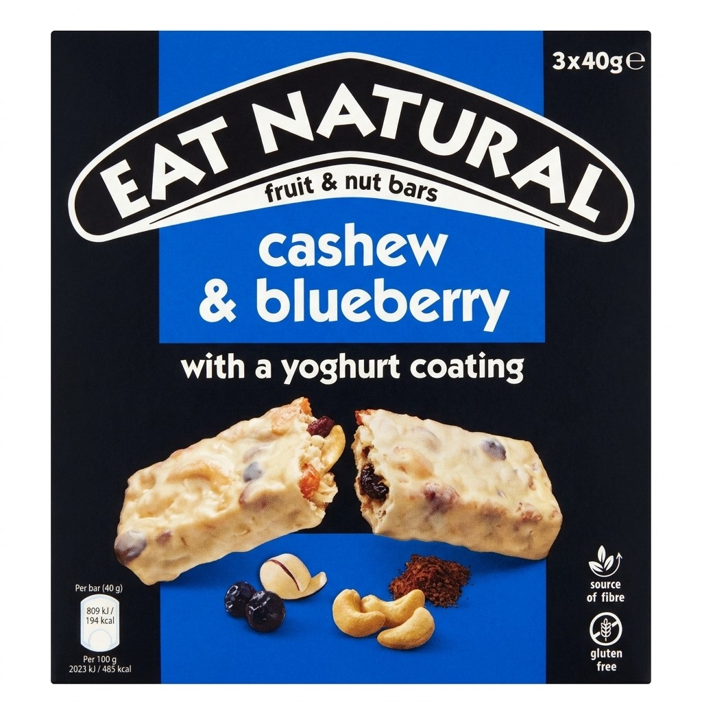Eat Natural Cashew & Blueberry Bars 3x40g