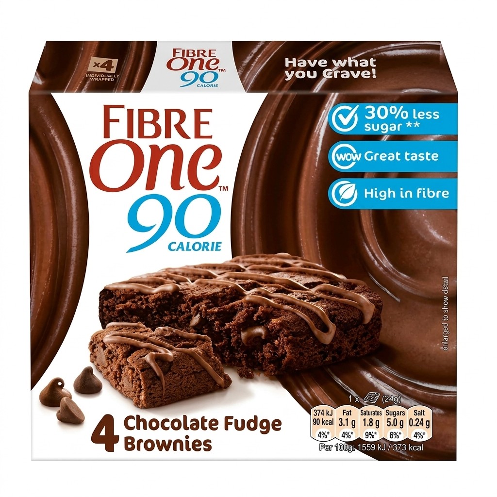 Fibre One Chocolate Fudge Brownies 96g
