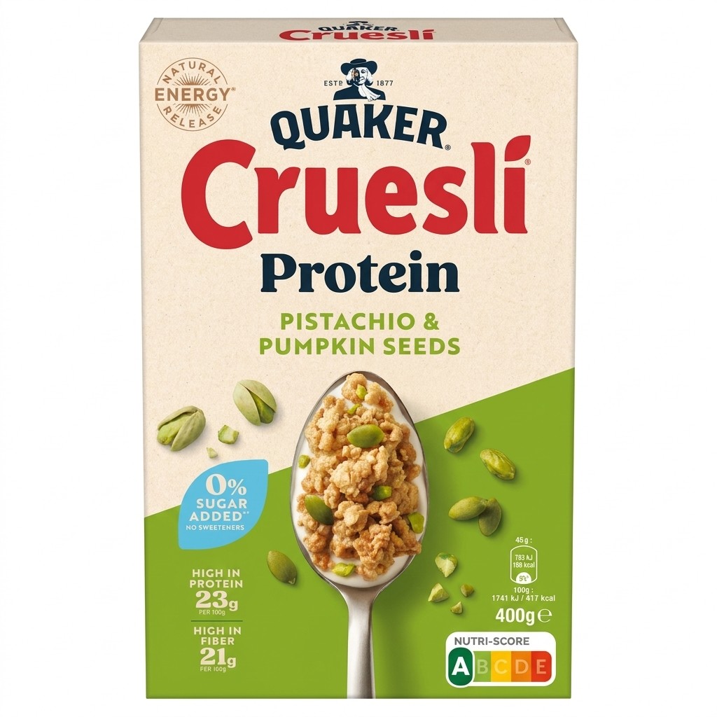Cruesli Protein Pistachio & Pumpkin Seeds 400g Quaker