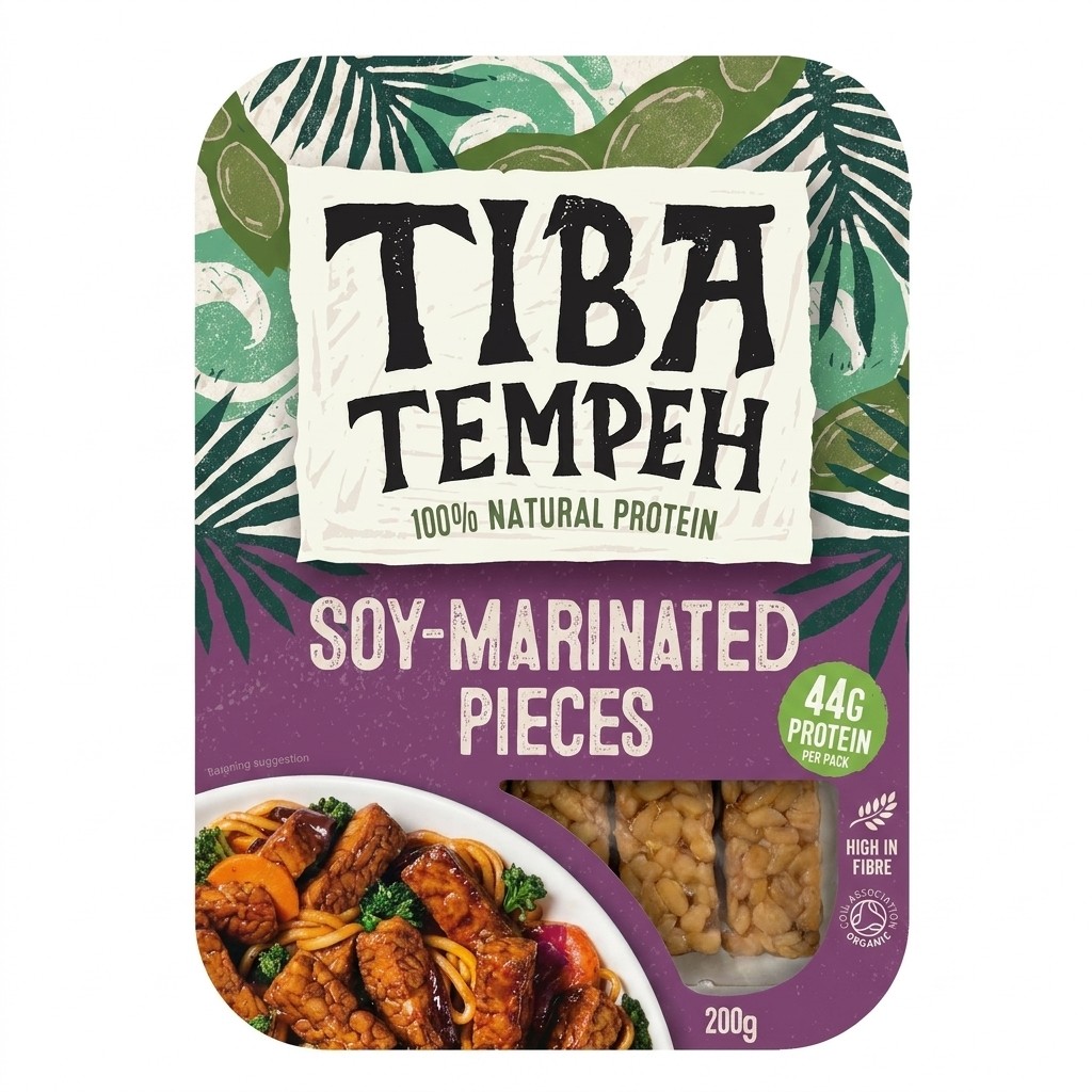 Tiba Tempeh Soy-Marinated Pieces 200g
