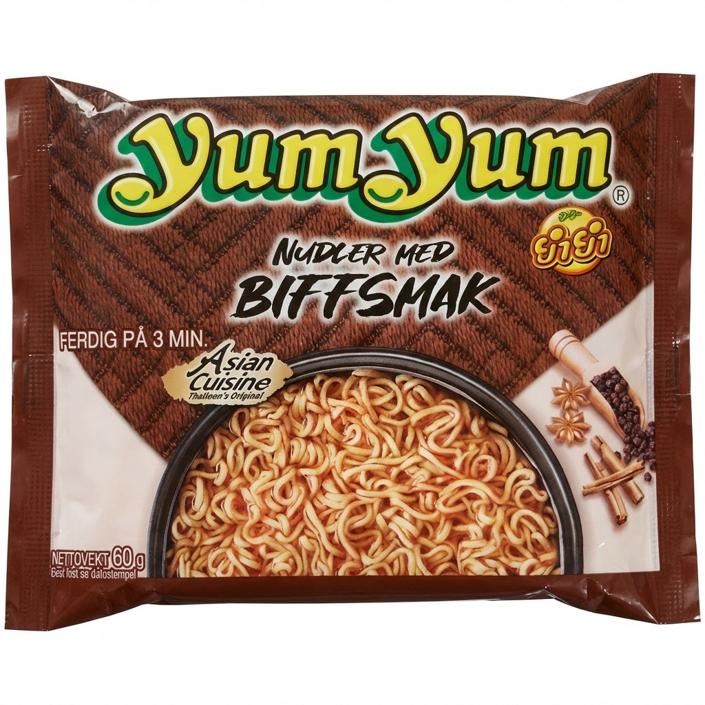 Nudler med biffsmak 60g Yum Yum