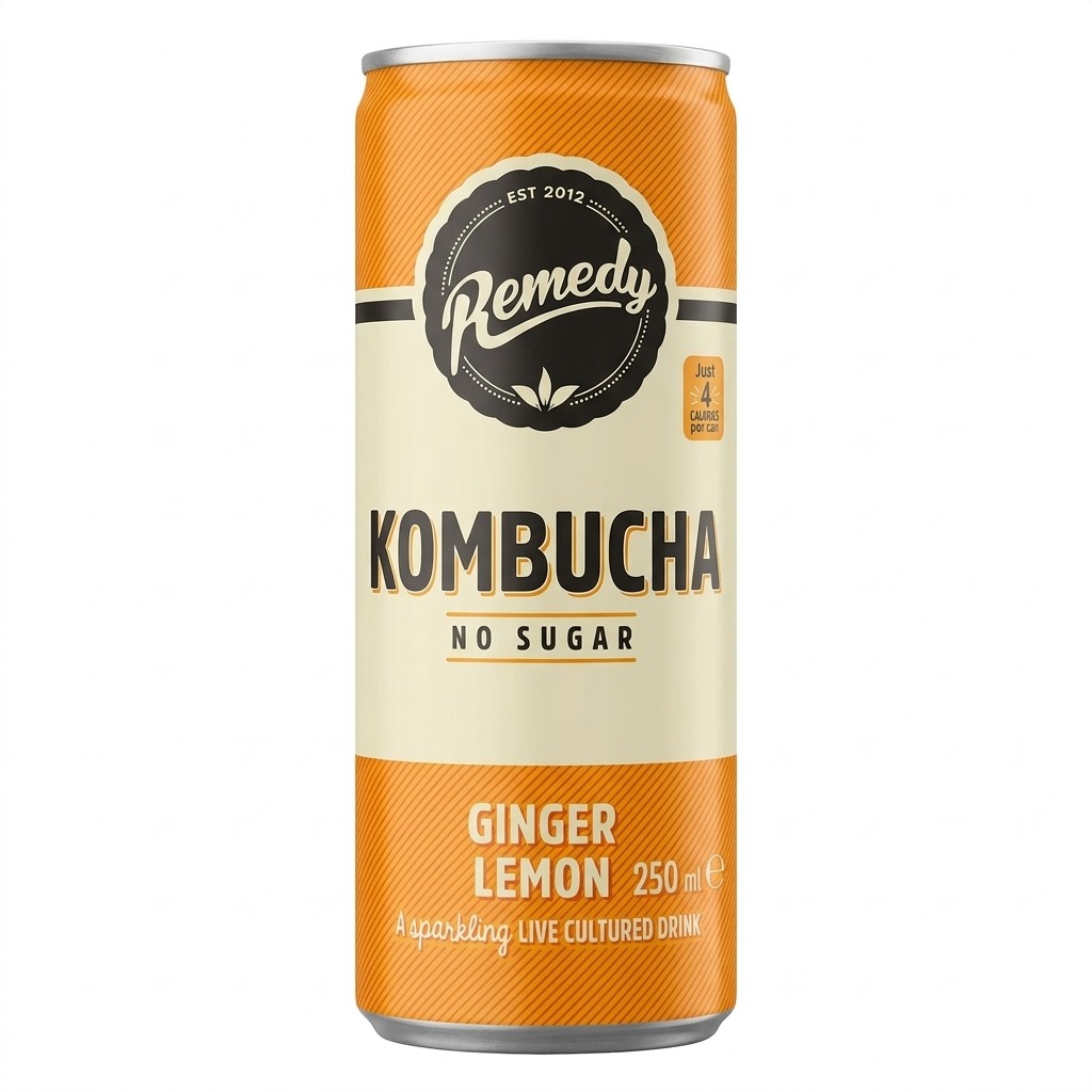 Kombucha Ginger Lemon 250ml Remedy