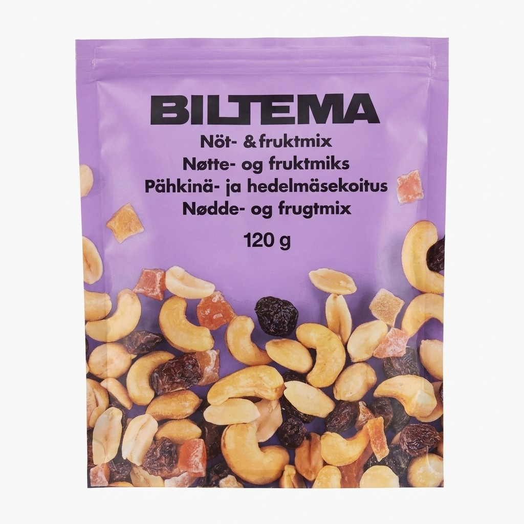 Nøtte- og fruktmiks 120g Biltema