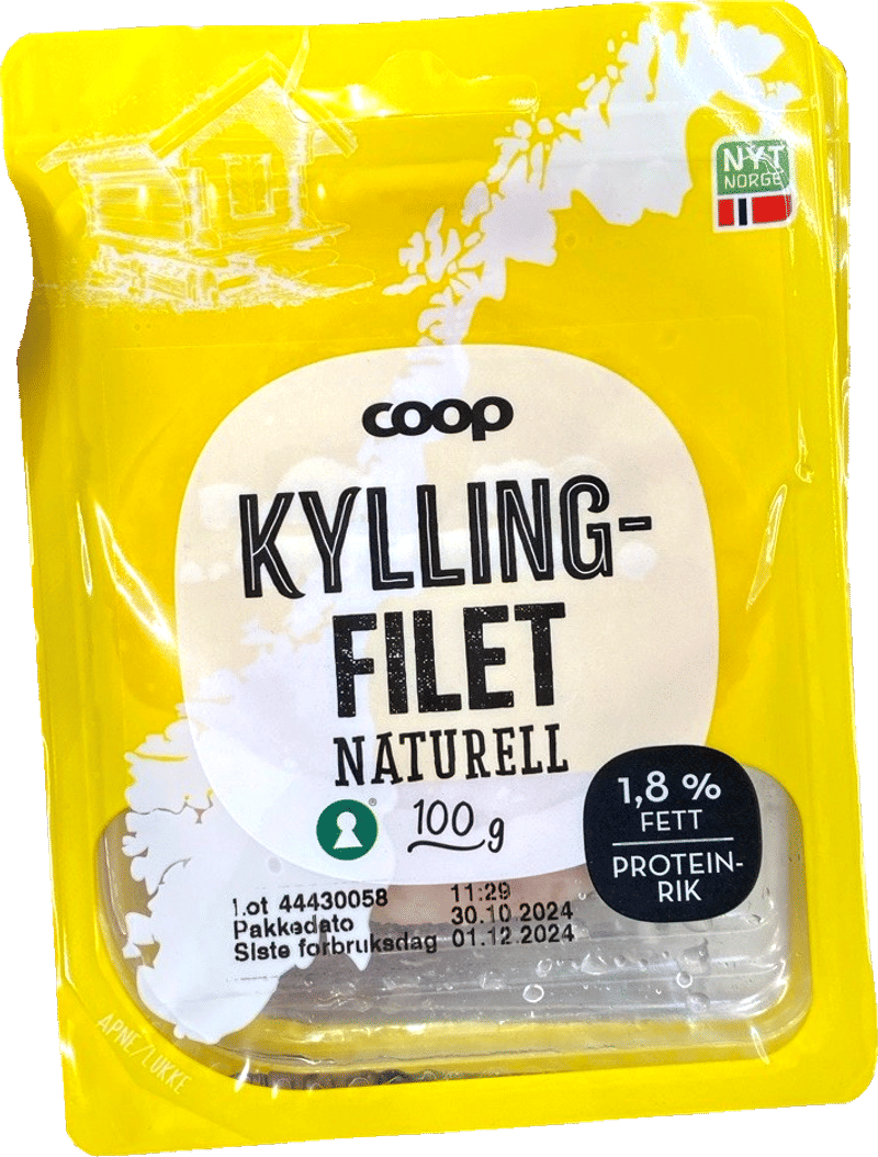 Kyllingfilet Naturell 100g Coop