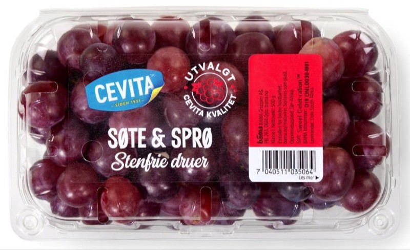 Søte & Sprø Steinfri druer 500g Cevita