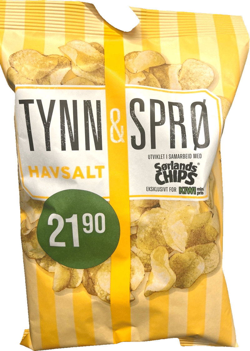 Tynn & Sprø Havsalt 150g Sørlands Chips