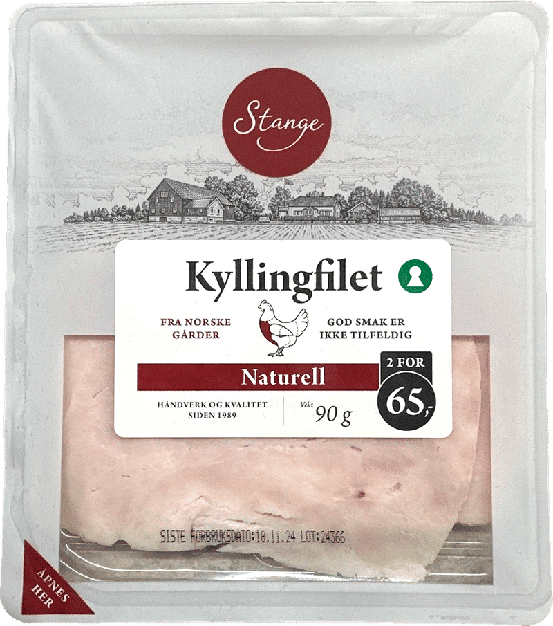 Kyllingfilet 90g Stange