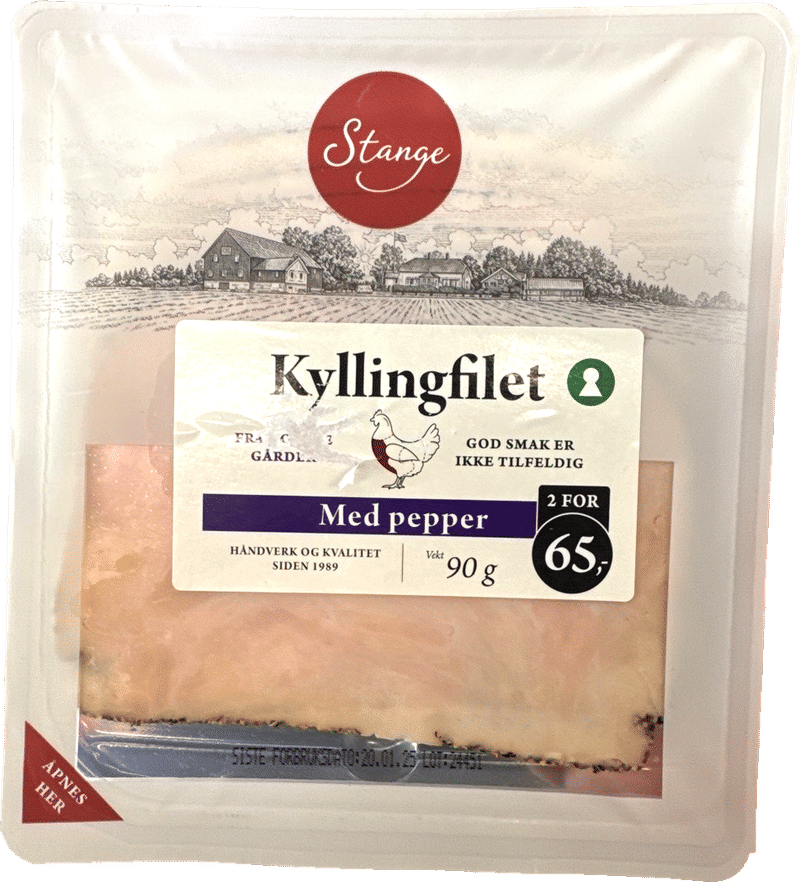 Kyllingfilet Med Pepper 90g Stange