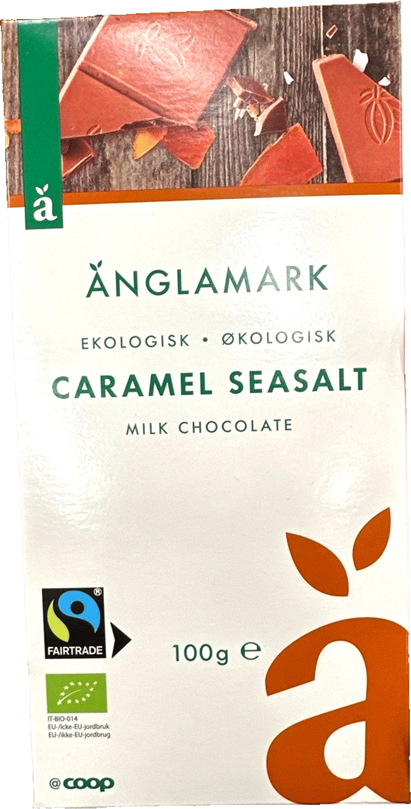 Caramel Seasalt Milk Chocolate 100g Änglamark