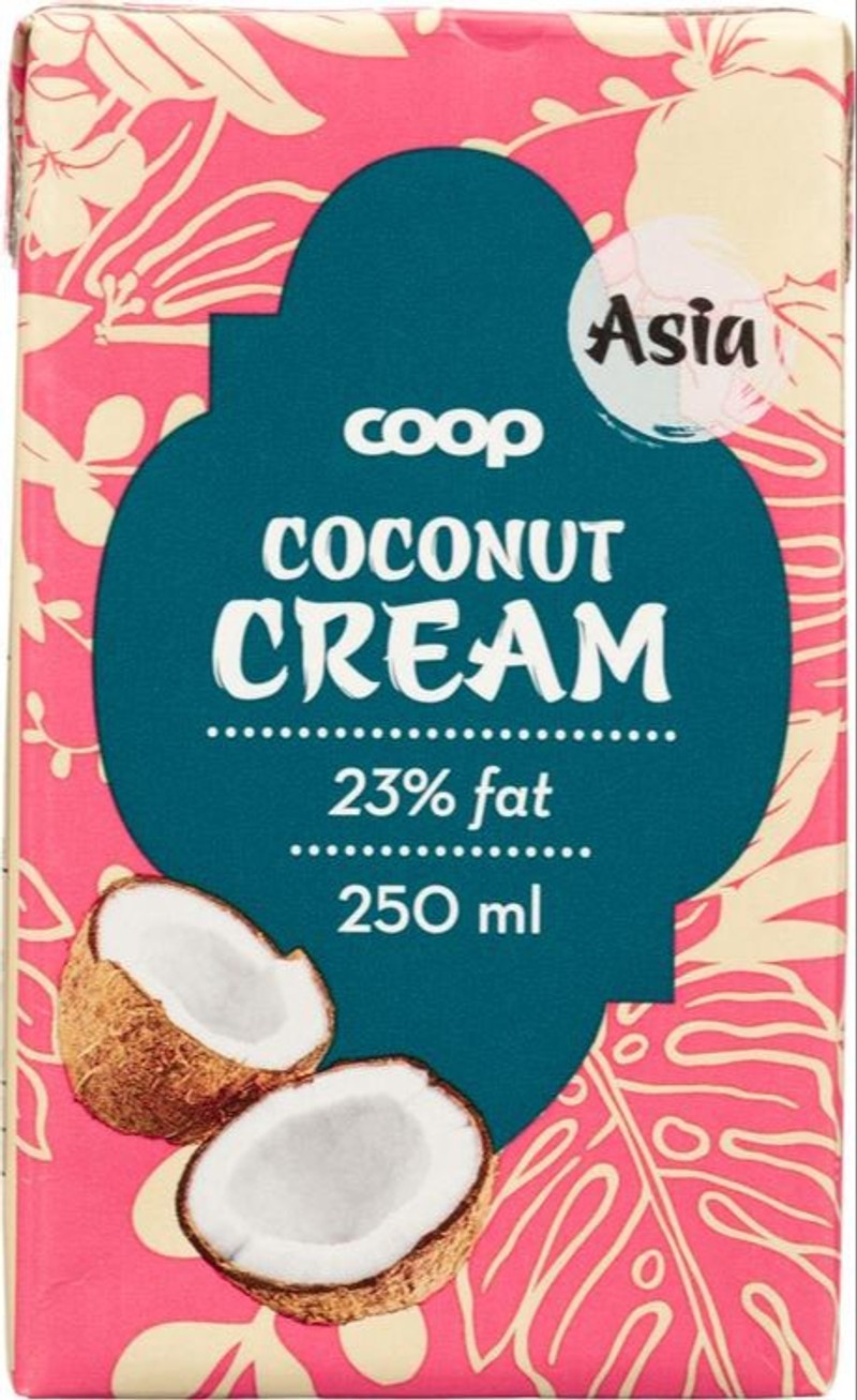 Coconut Cream 250ml Coop 23% fat