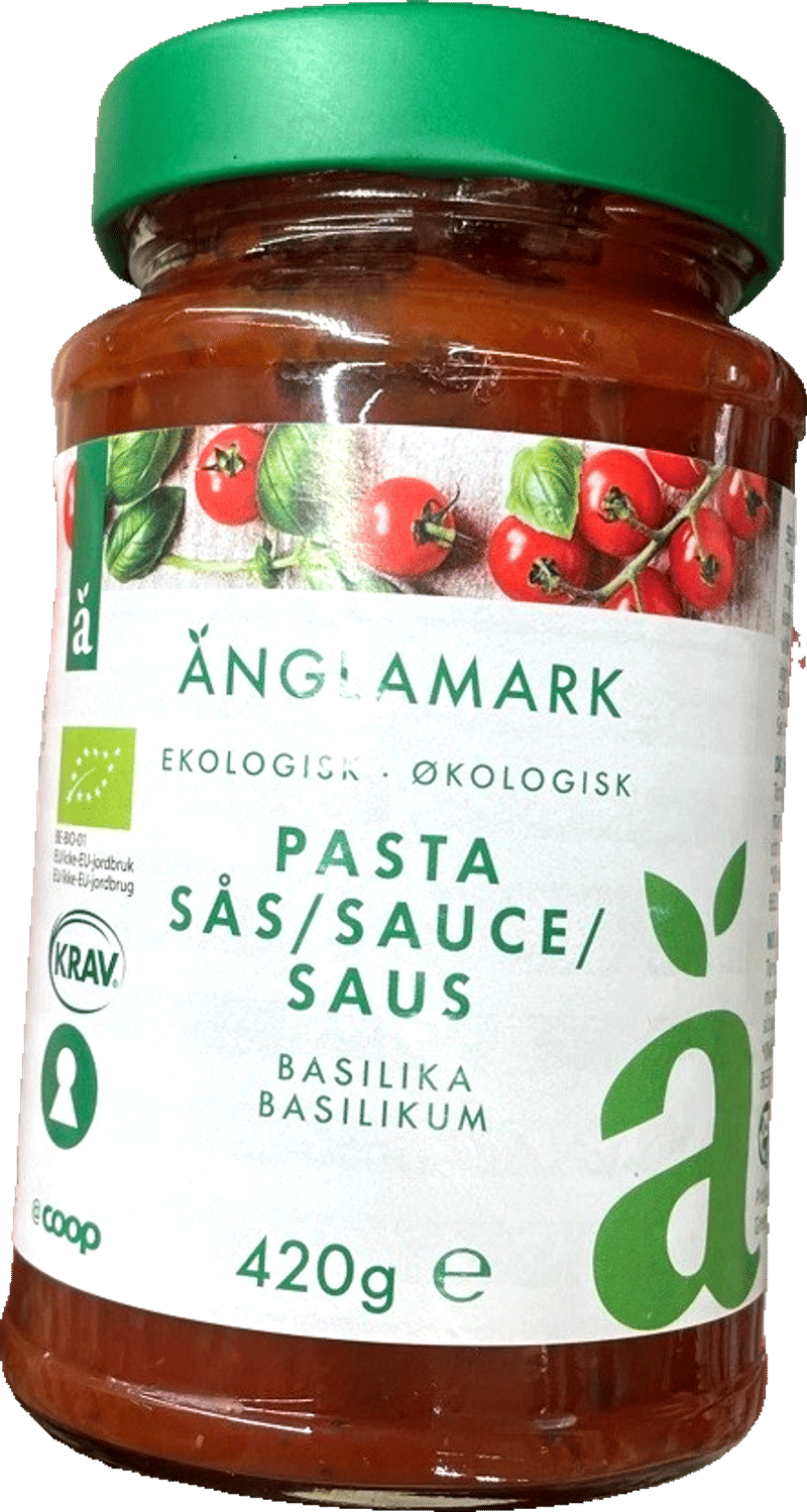 Pasta Saus Basilikum 420g Änglamark