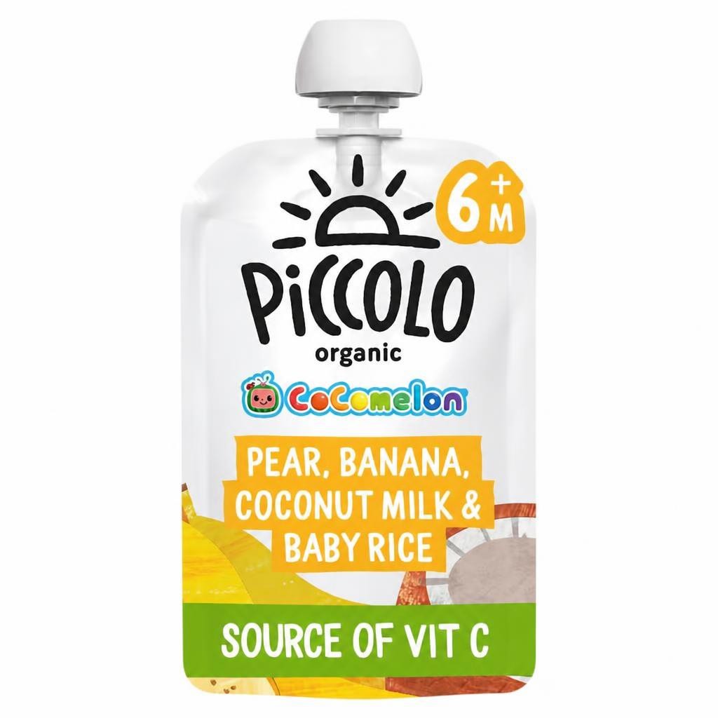 Piccolo Organic Pear, Banana, Coconut Milk & Baby Rice 100g