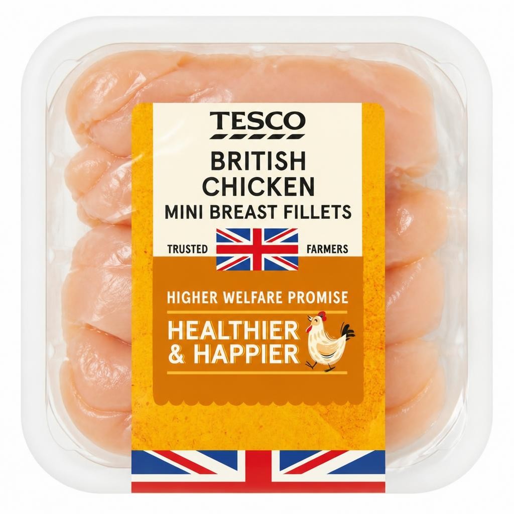 Tesco British Chicken Breast Mini Fillets 400G