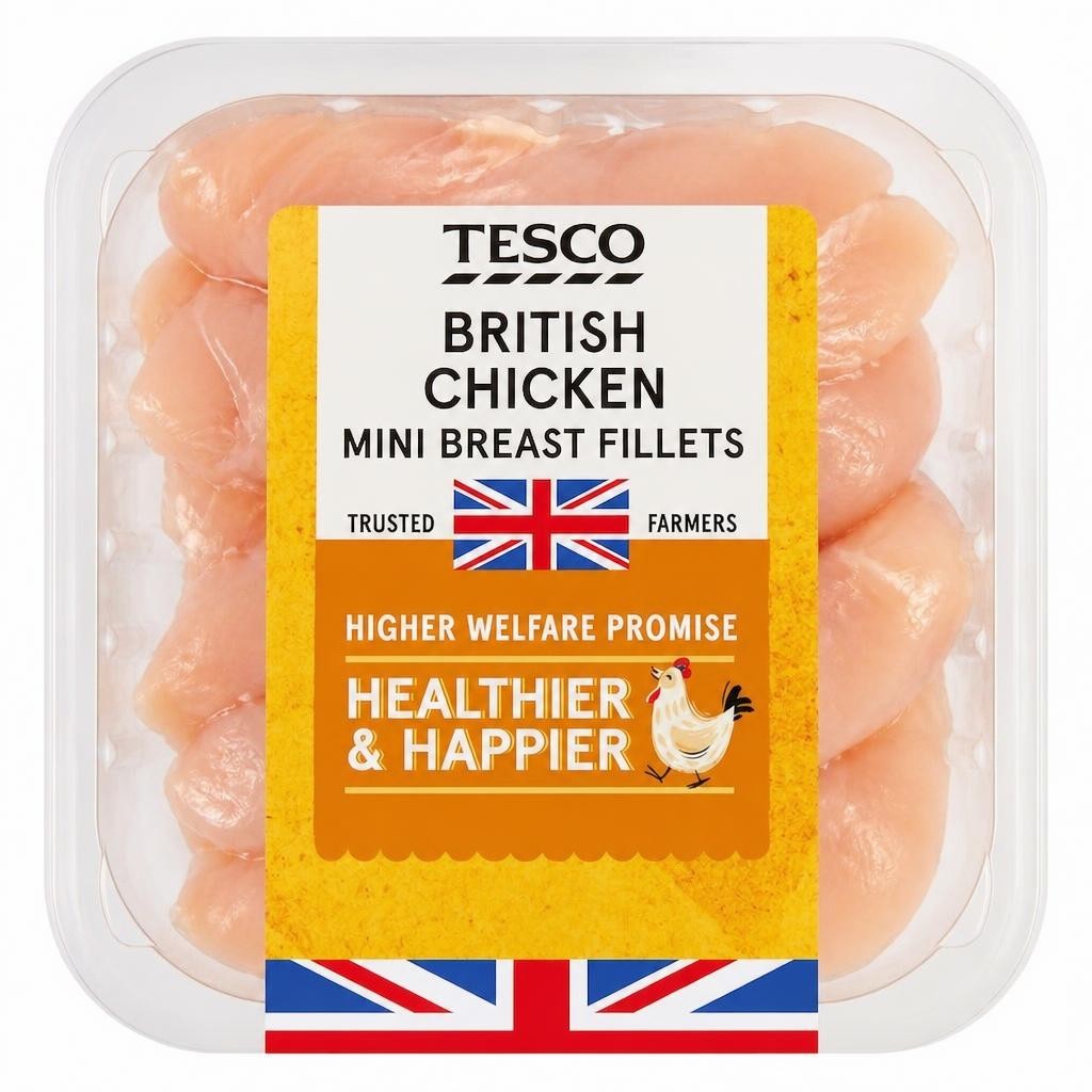 Tesco British Chicken Breast Mini Fillets 400G