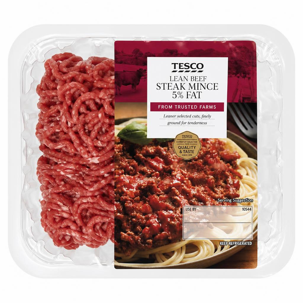 Tesco Lean Beef Steak Mince 5% Fat 250G