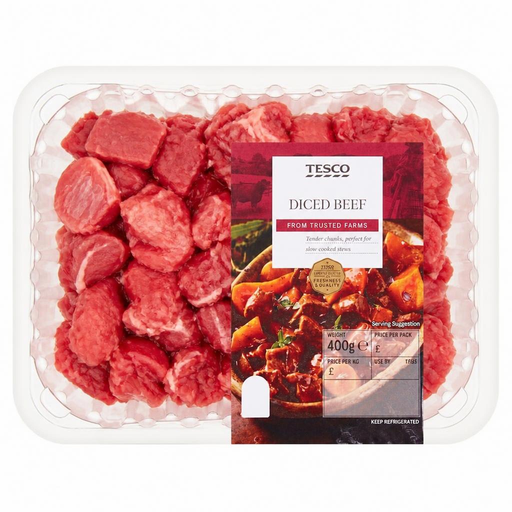 Tesco Diced Beef 400G