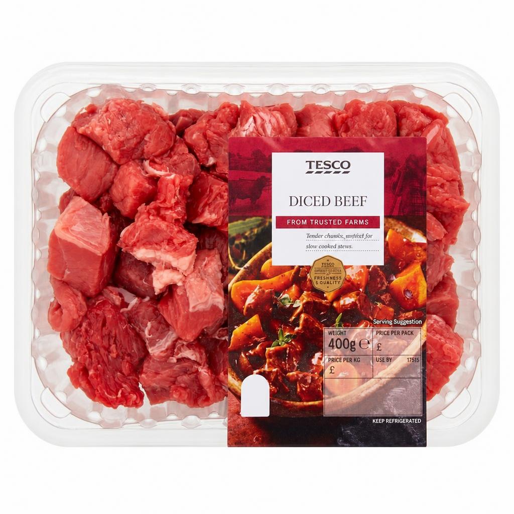 Tesco Diced Beef 400G