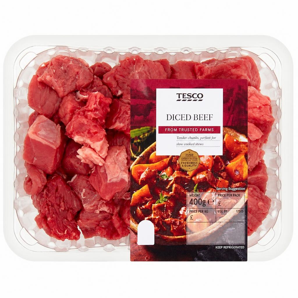 Tesco Diced Beef 400G