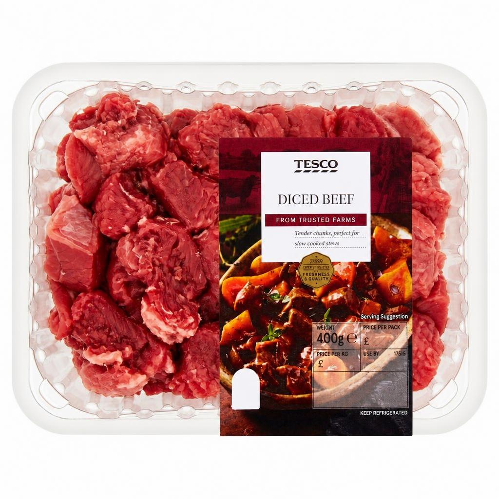 Tesco Diced Beef 400G