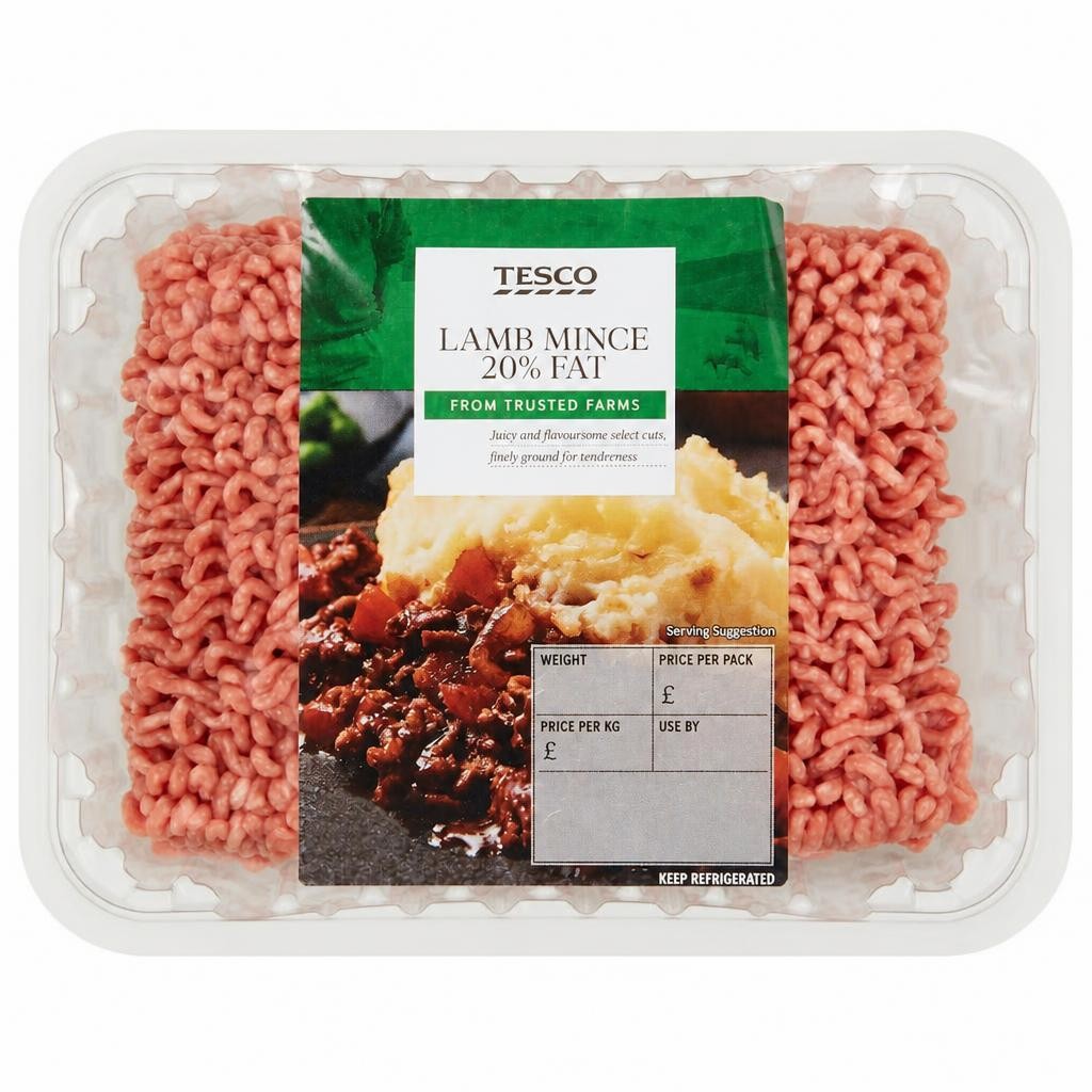 Tesco British Lamb Mince 20% Fat 500G
