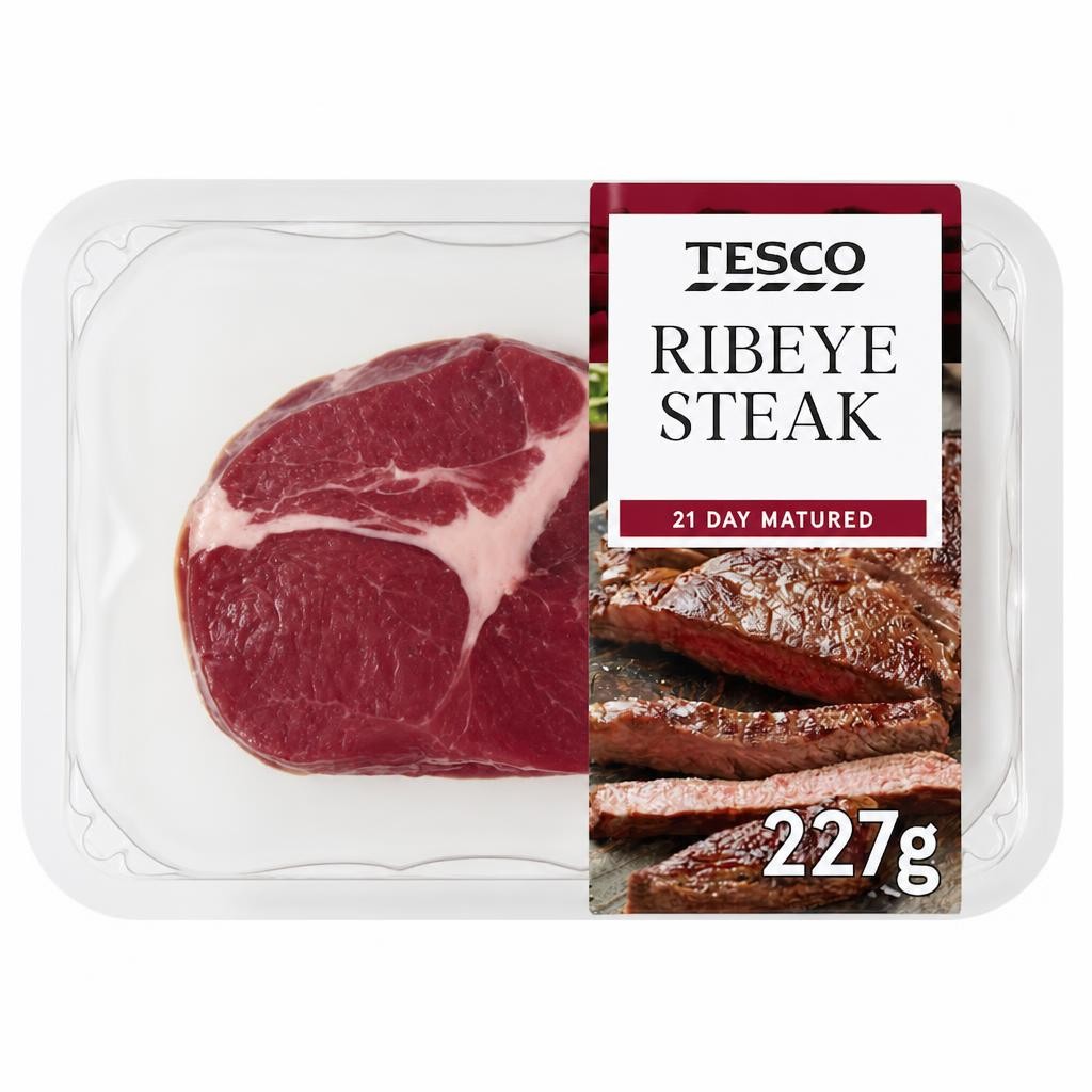 Tesco Beef Ribeye Steak 227G