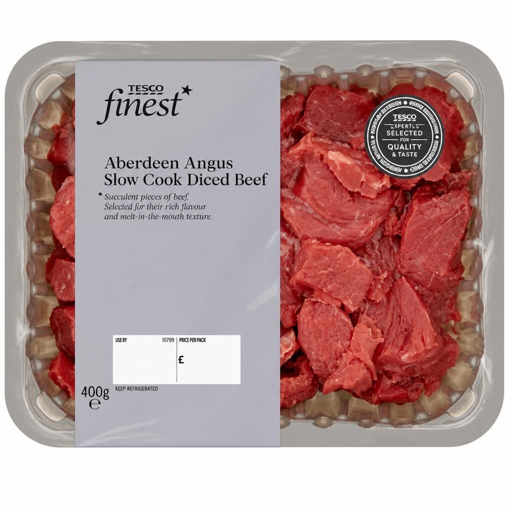 Tesco Finest Diced Beef 400G