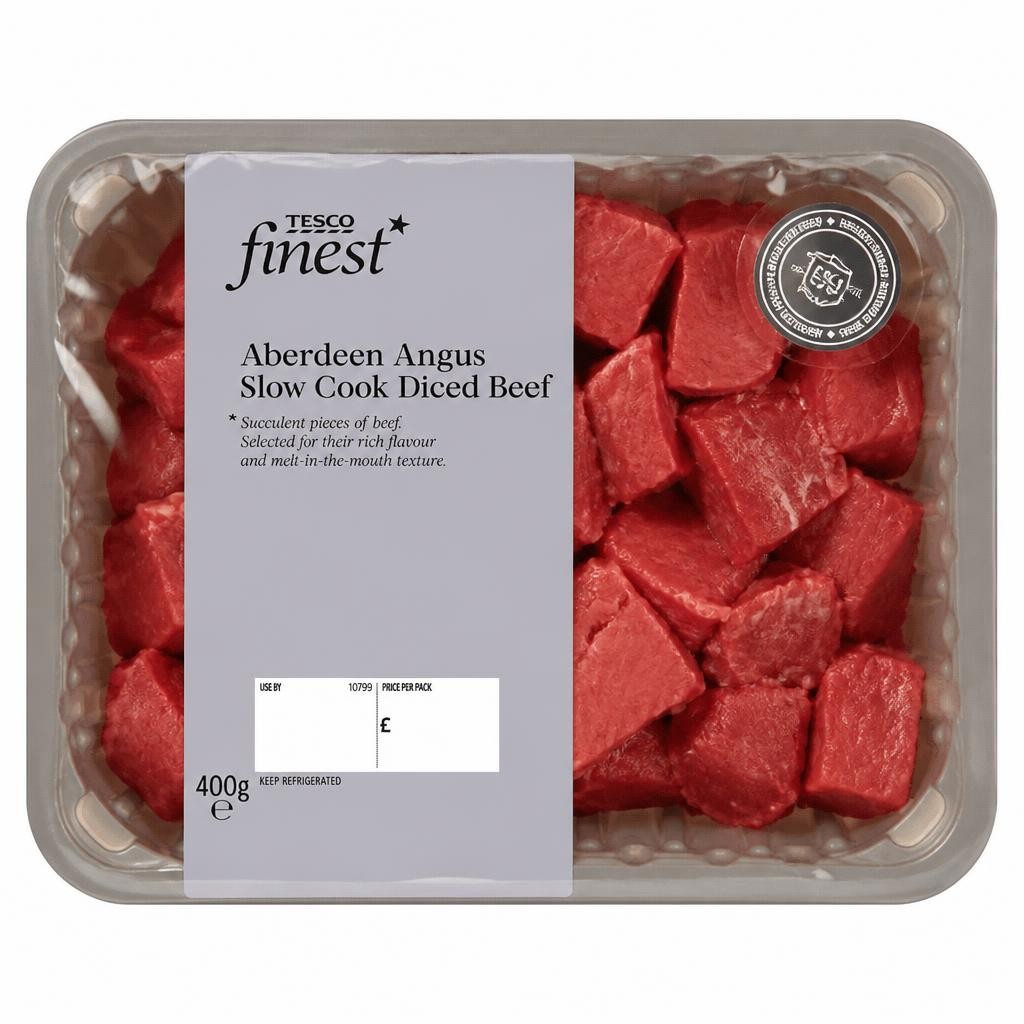 Tesco Finest Diced Beef 400G