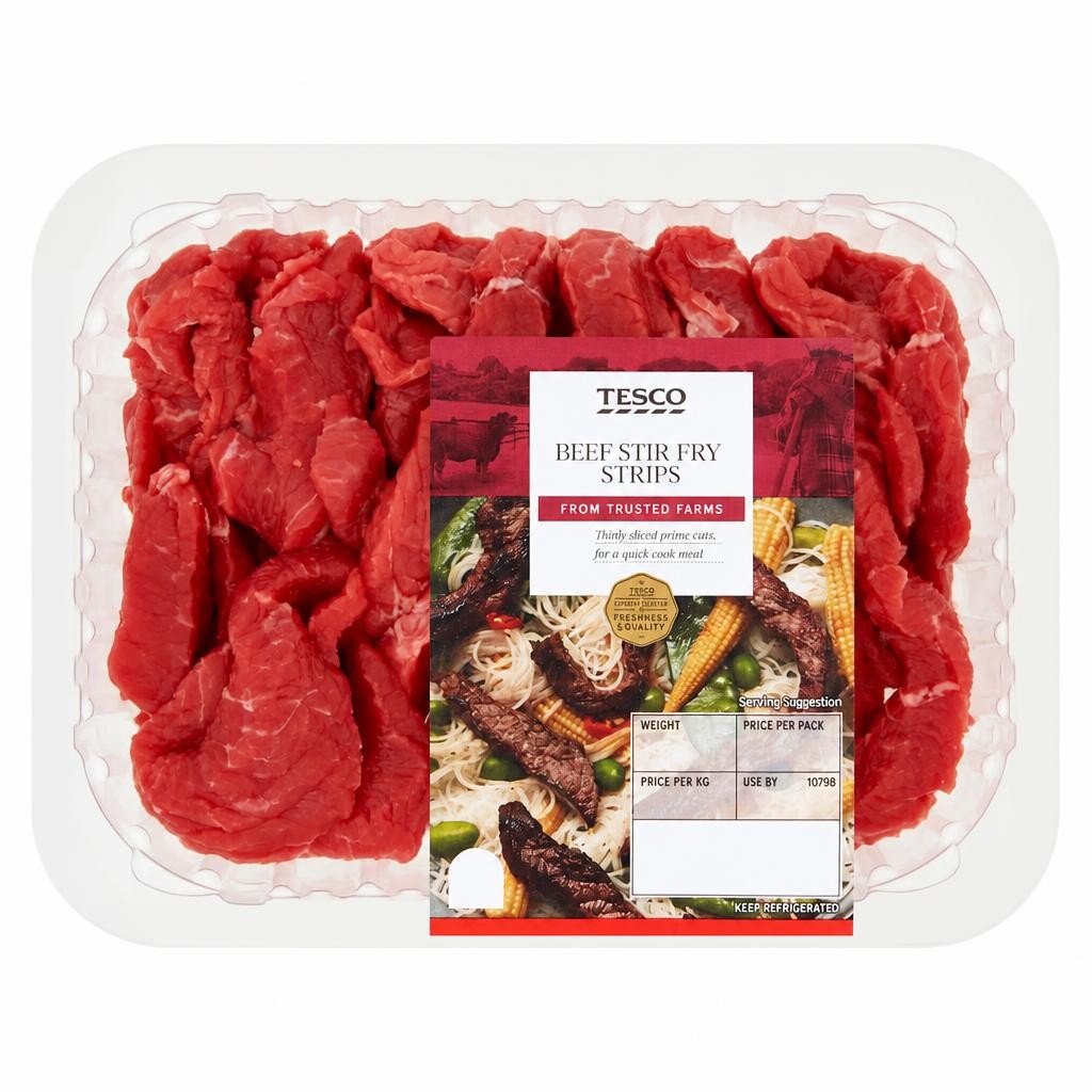 Tesco Beef Stir Fry Strips 357G