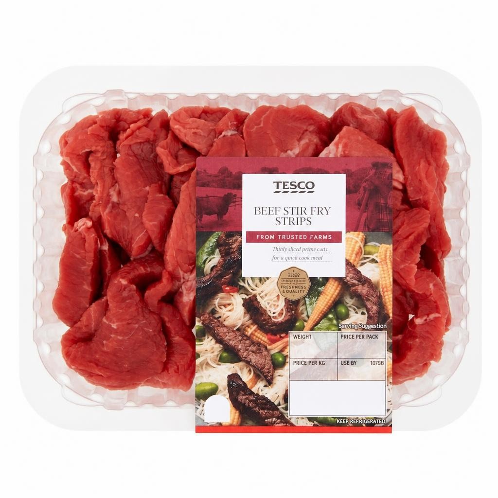 Tesco Beef Stir Fry Strips 357G