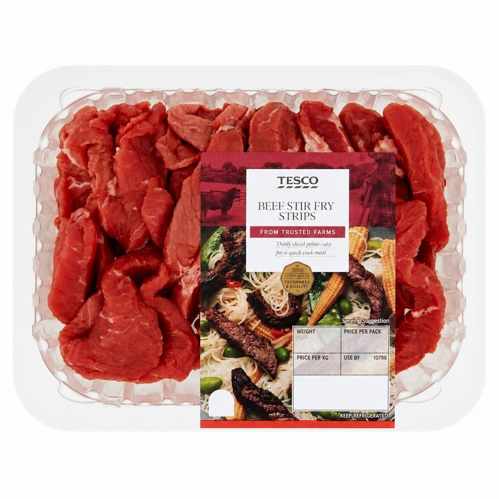 Tesco Beef Stir Fry Strips 357G