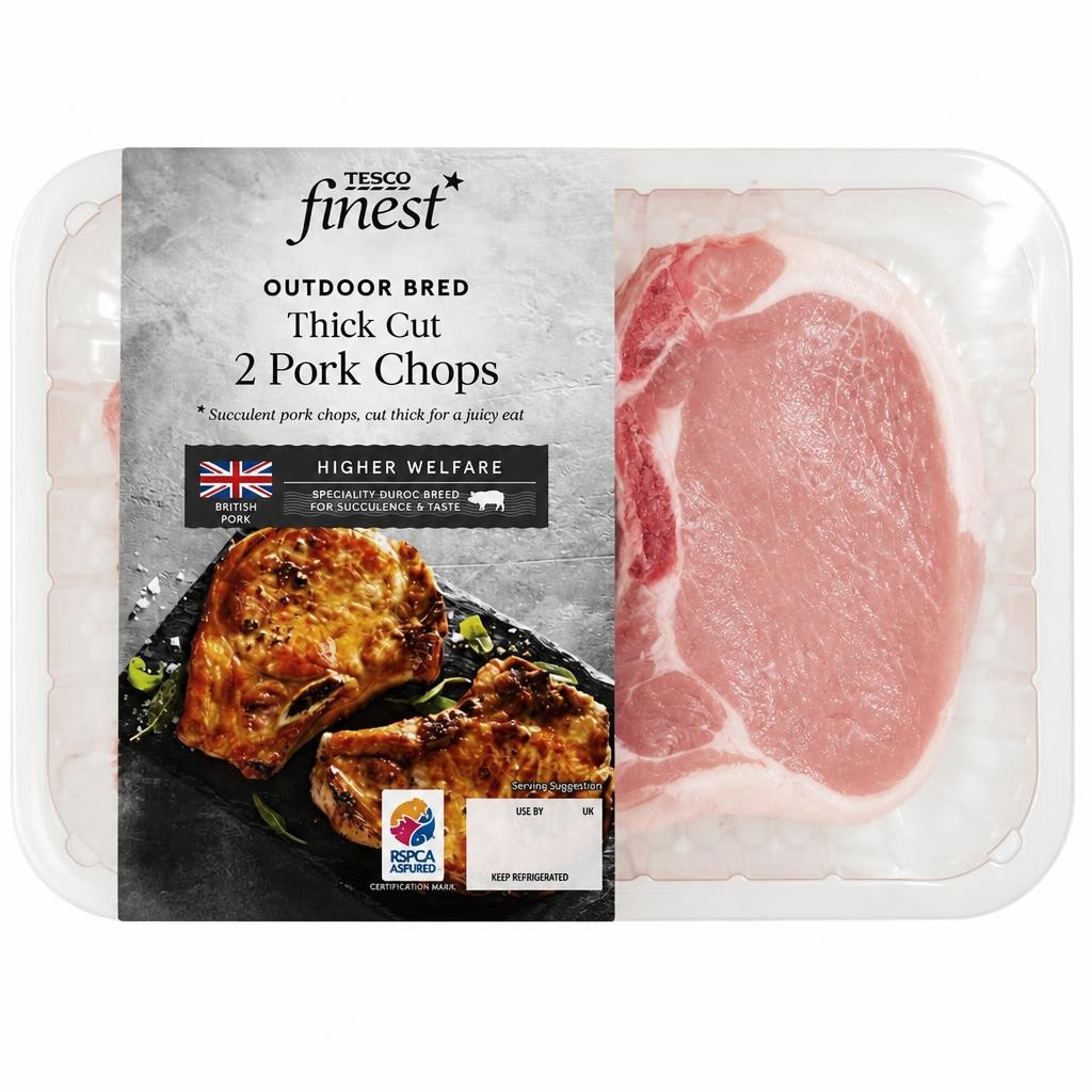 Tesco Finest Pork Chops 500G