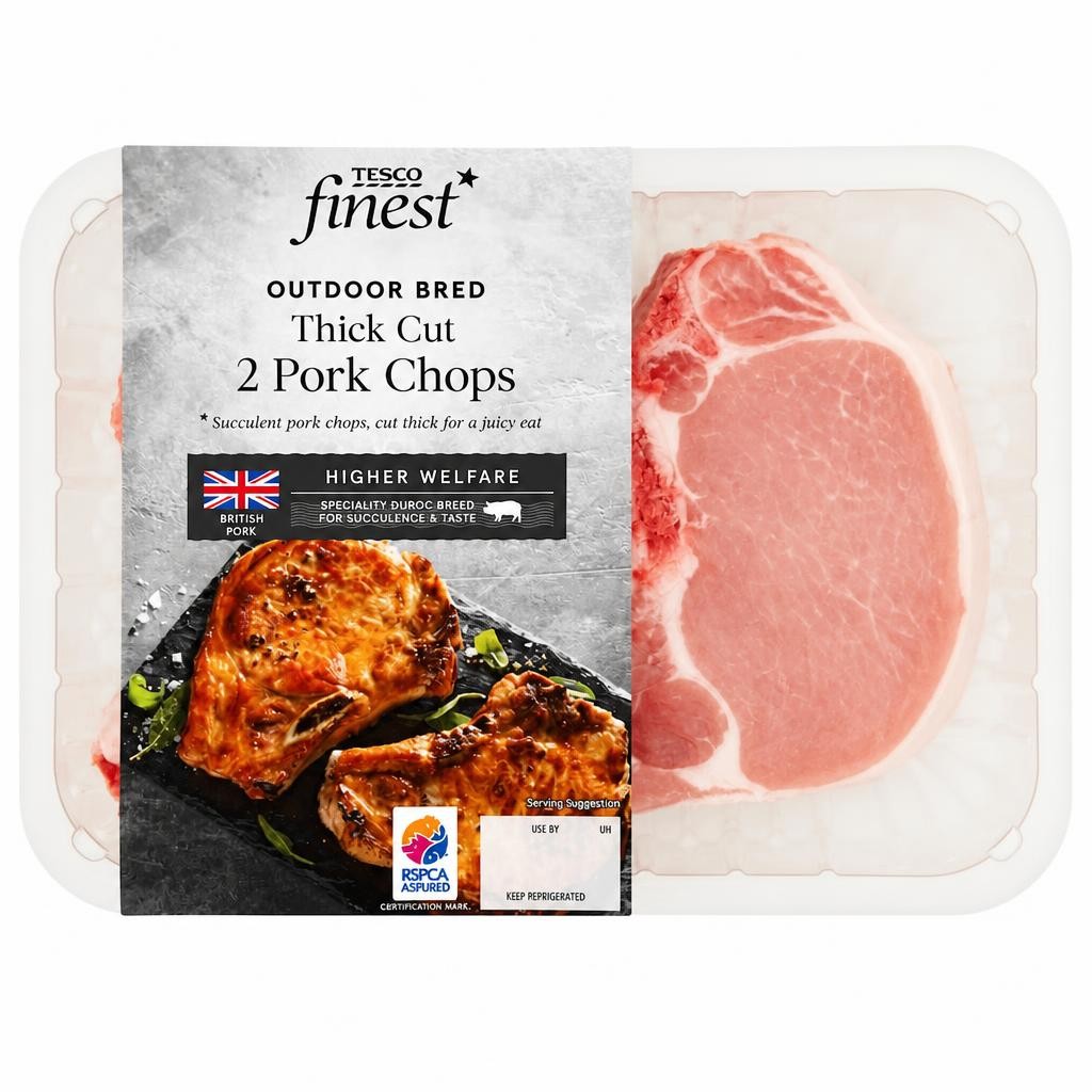 Tesco Finest Pork Chops 500G