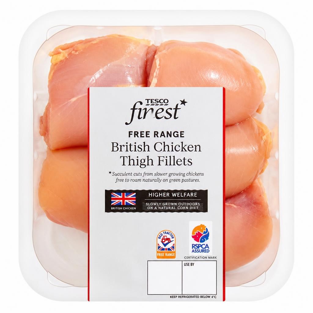 Tesco Finest British Free-Range Chicken Thigh Fillets 430g