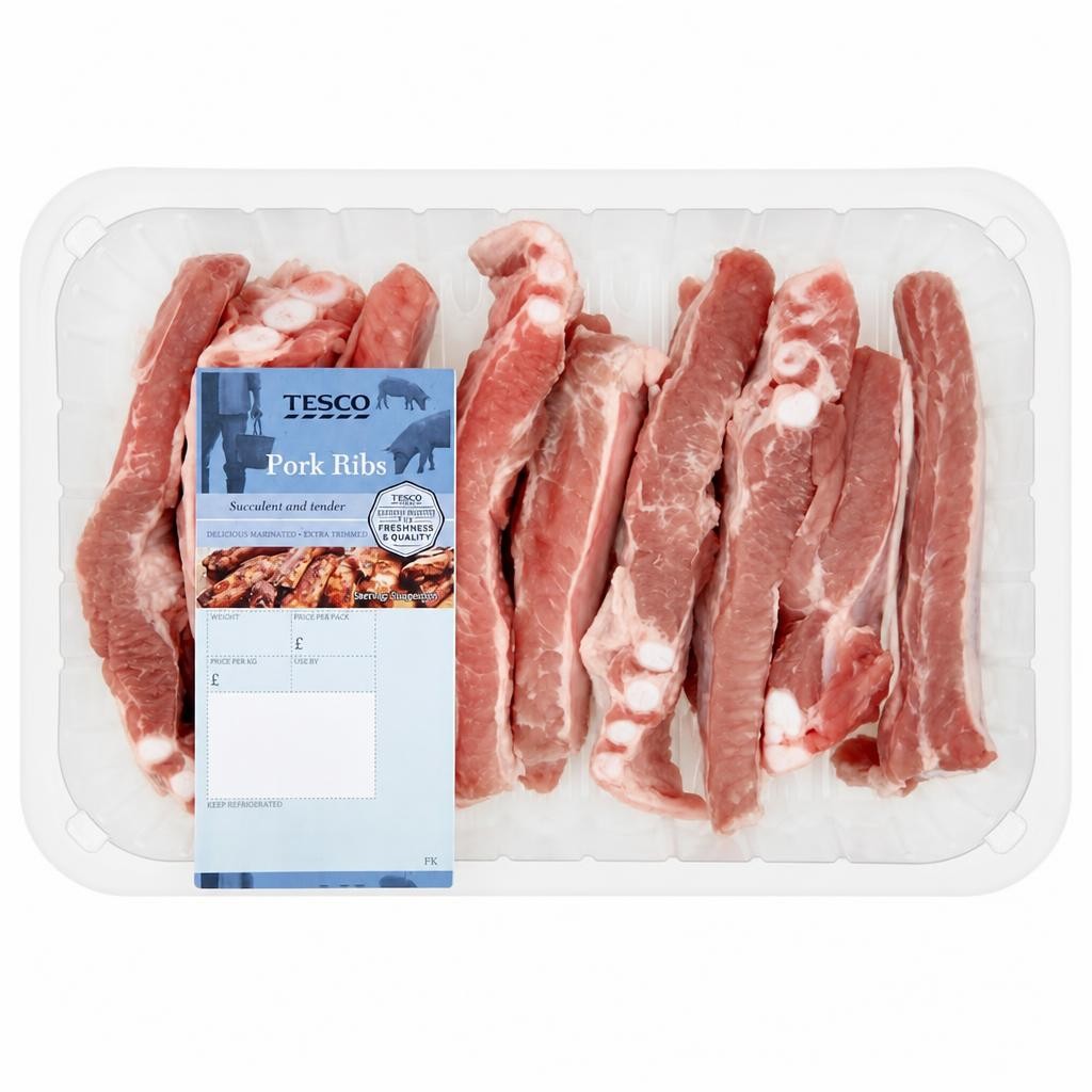 Tesco Pork Ribs 700G