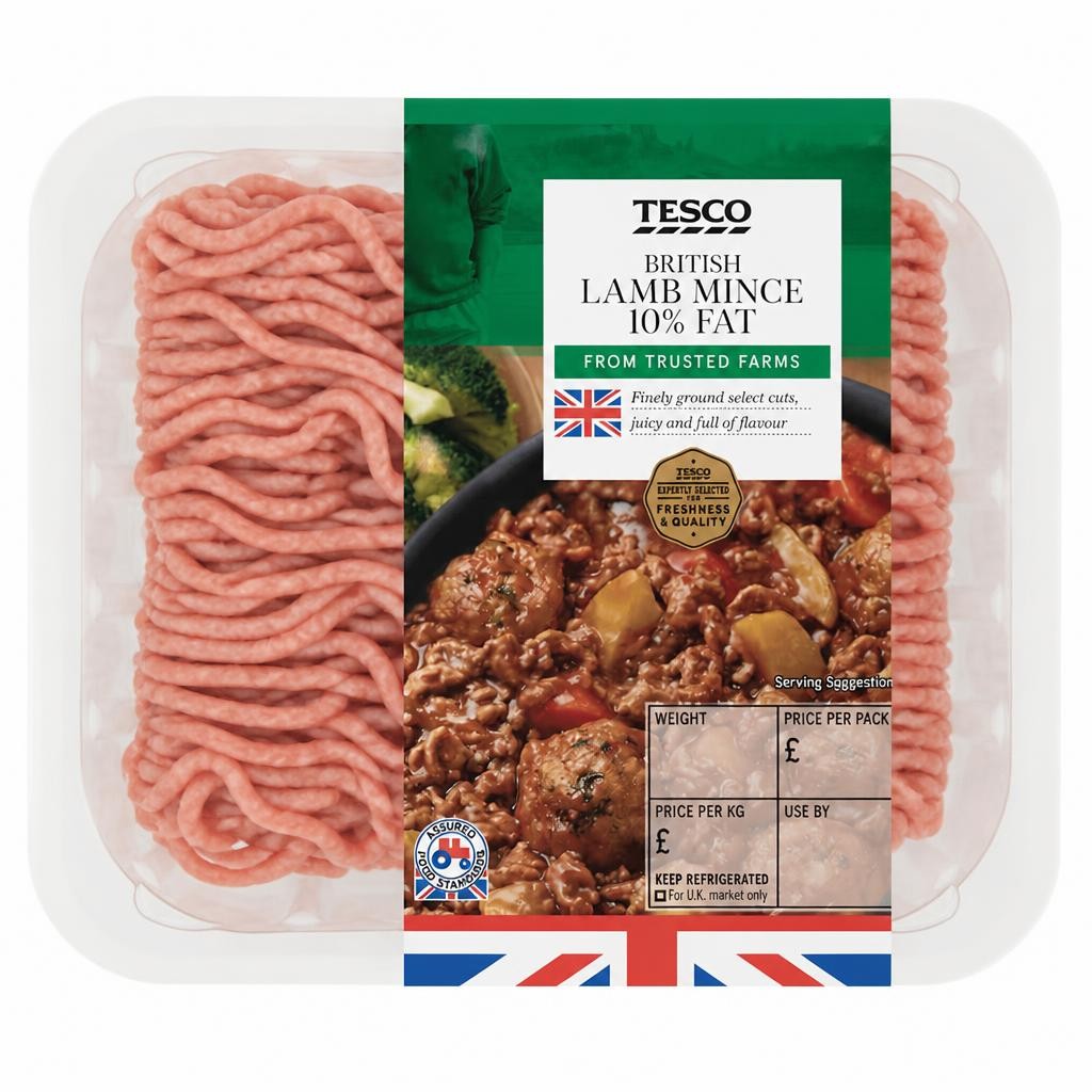 Tesco British Lamb Mince 10% Fat 250G