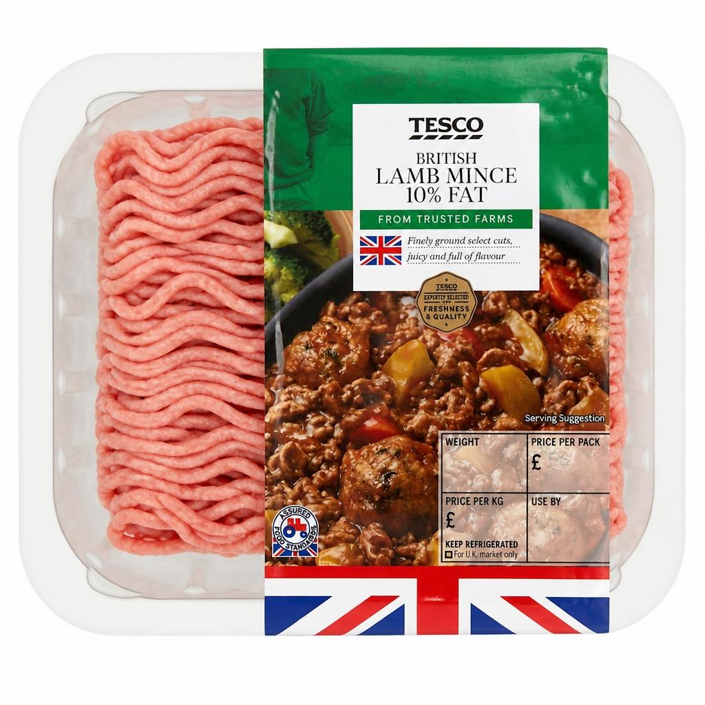 Tesco British Lamb Mince 10% Fat 250G