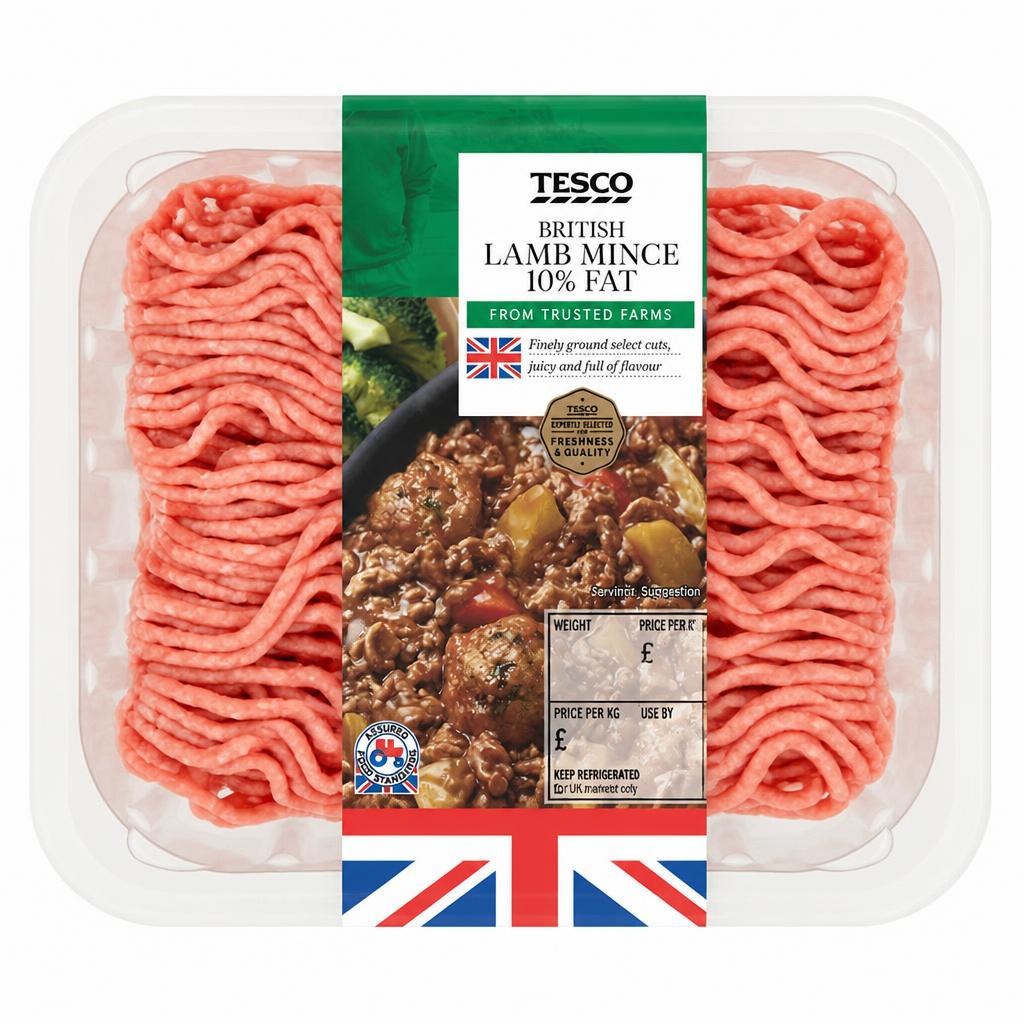 Tesco British Lamb Mince 10% Fat 250G