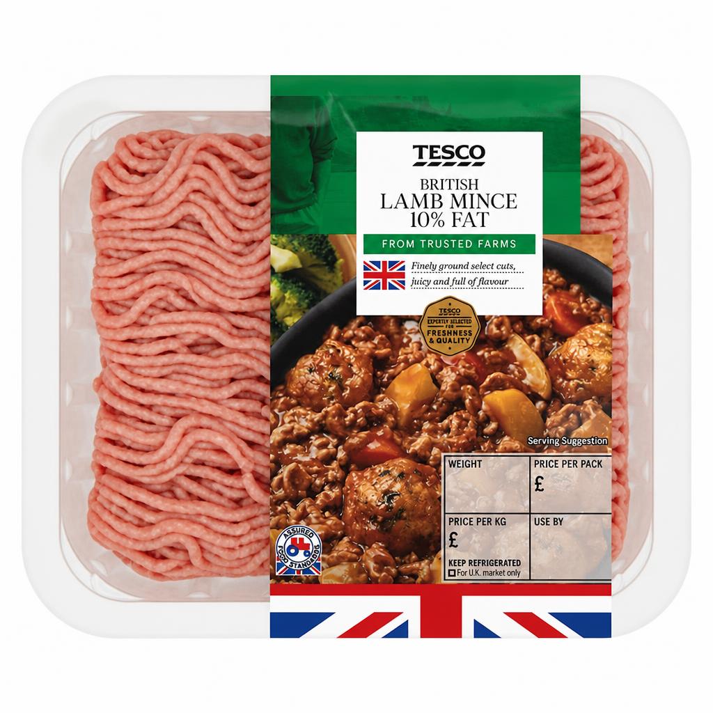 Tesco British Lamb Mince 10% Fat 250G