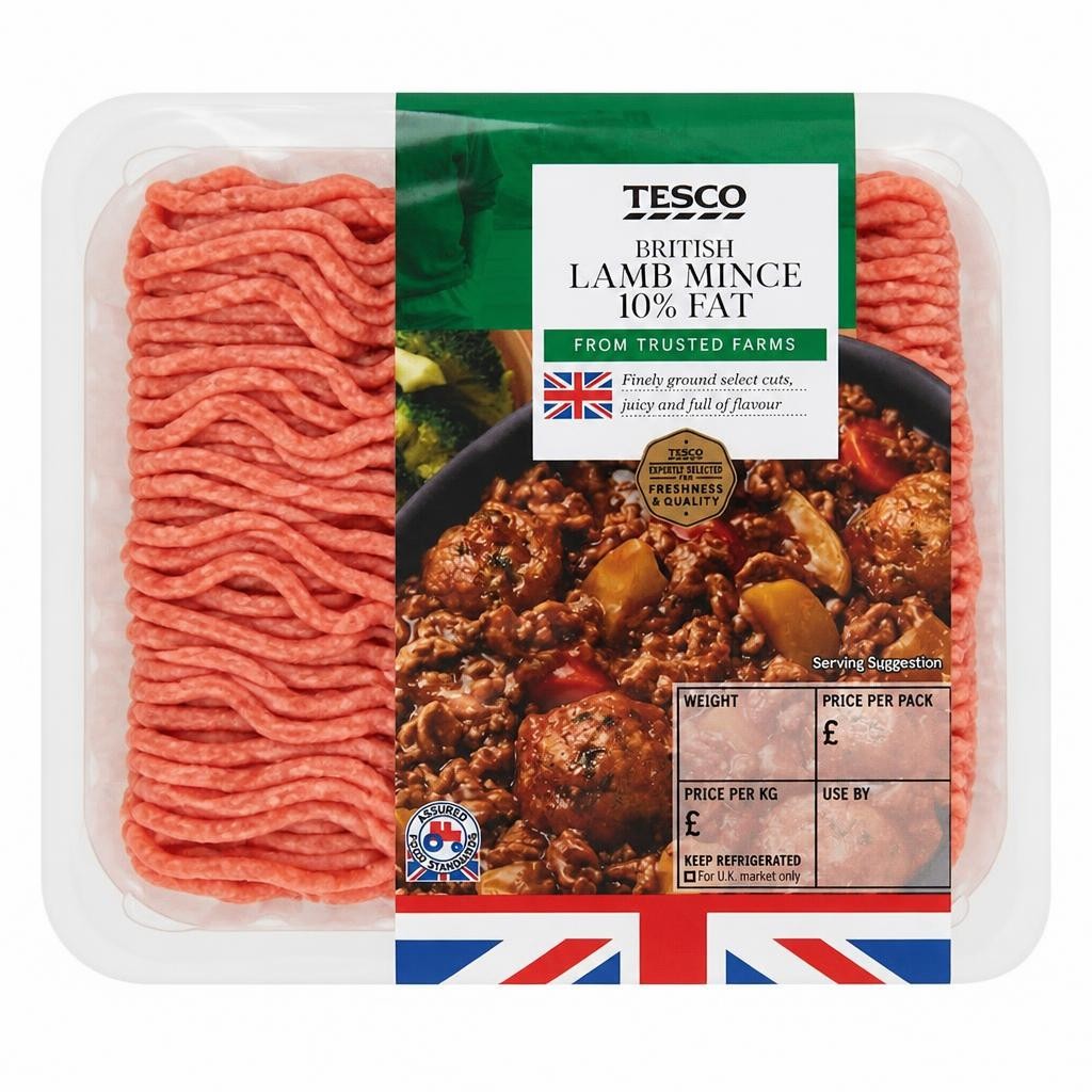 Tesco British Lamb Mince 10% Fat 250G