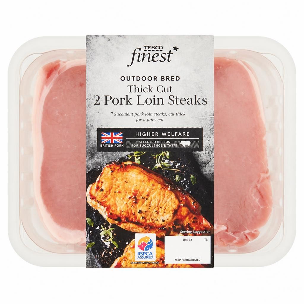Tesco Finest Pork Loin Steaks 400G