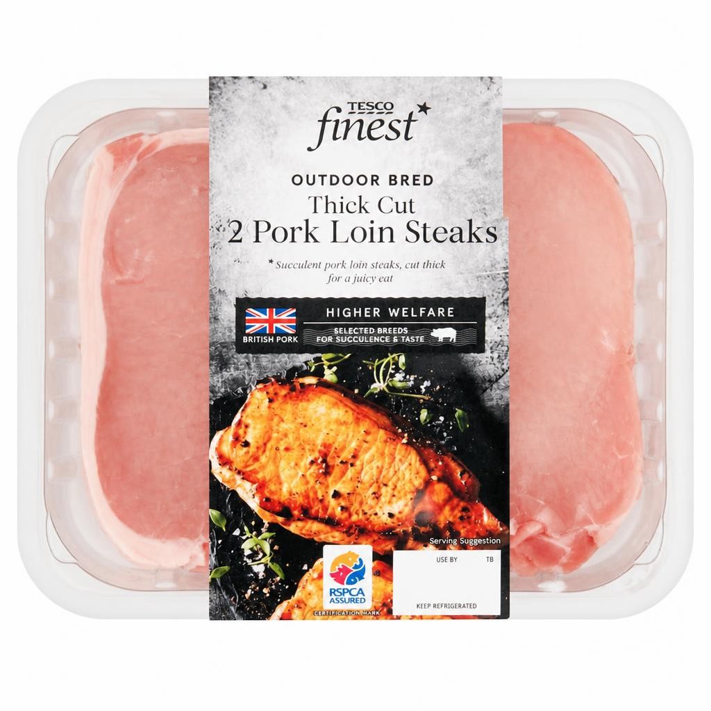 Tesco Finest Pork Loin Steaks 400G